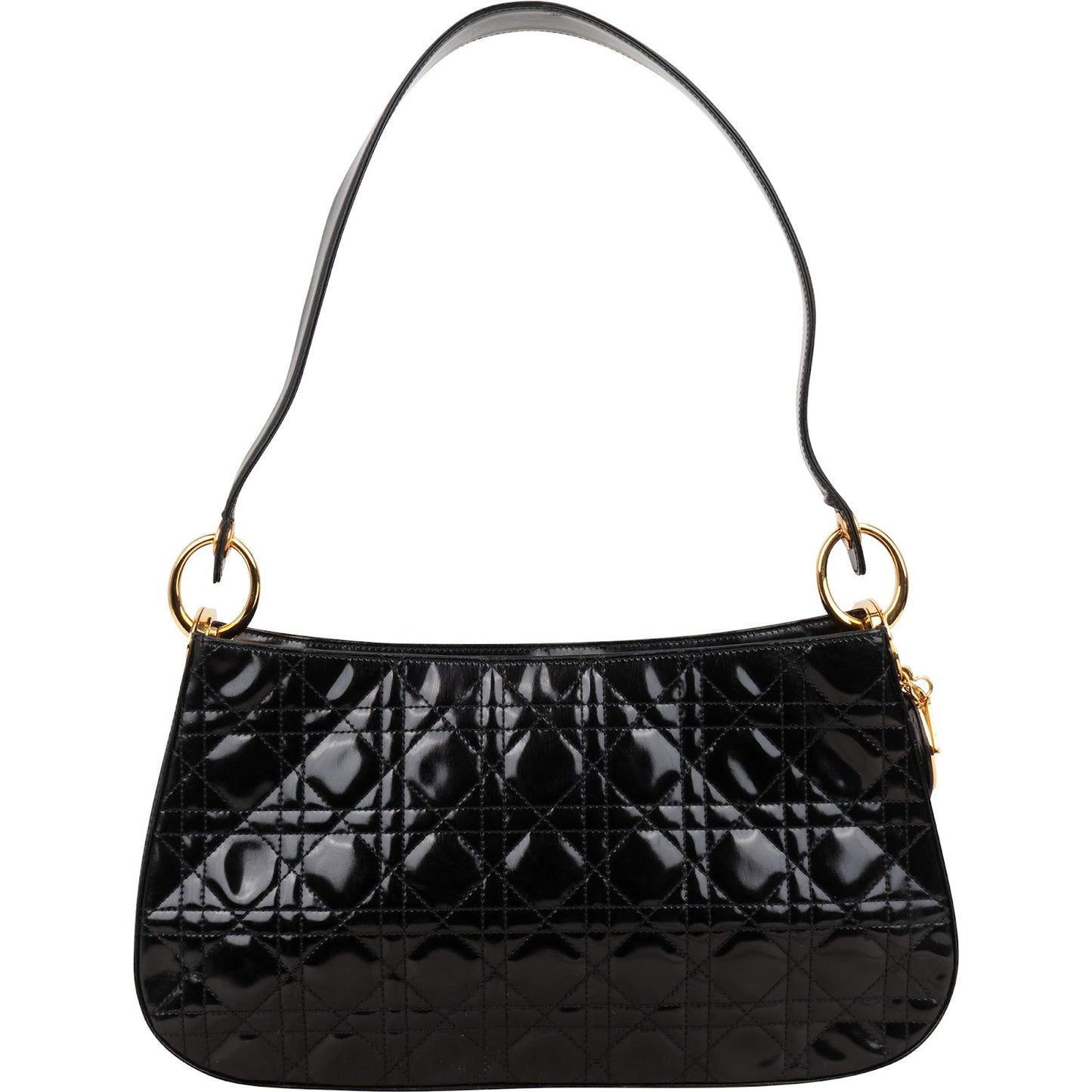 Christian Dior Patent Leather Cannage Shoulder Bag