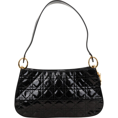 Christian Dior Patent Leather Cannage Shoulder Bag