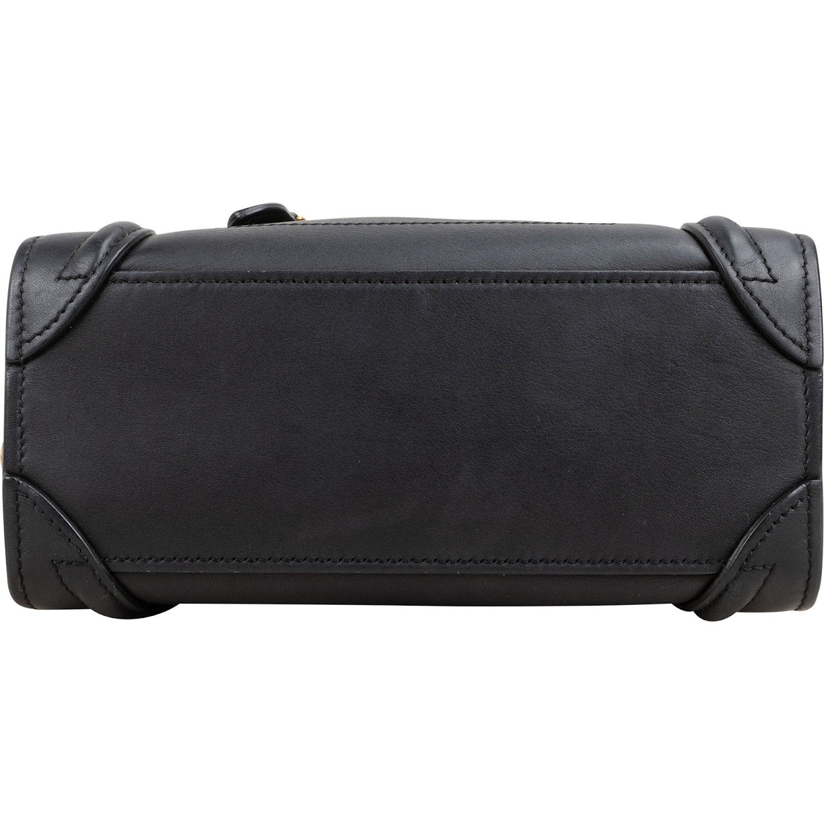 Celine Black Calfskin Leather Luggage Handbag