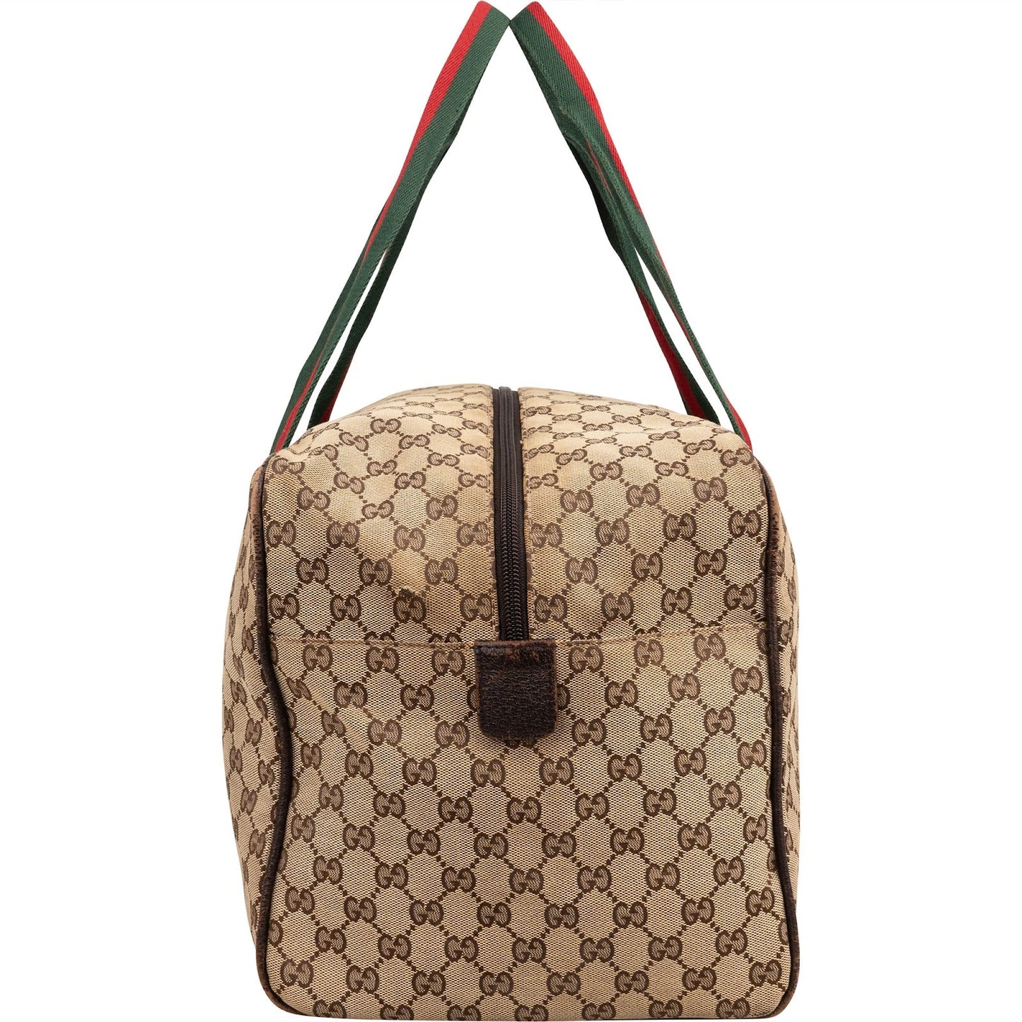 Gucci Monogram GG Canvas Web Boston Handbag