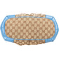 Gucci Monogram GG Blue Leather Sukey Handbag