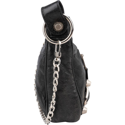 Balenciaga Black Leather City Mini Pochette Crossbody Bag