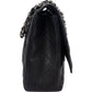 Chanel Quilted Caviar Leather Palladium Maxi Single Flap Crossbody Bag