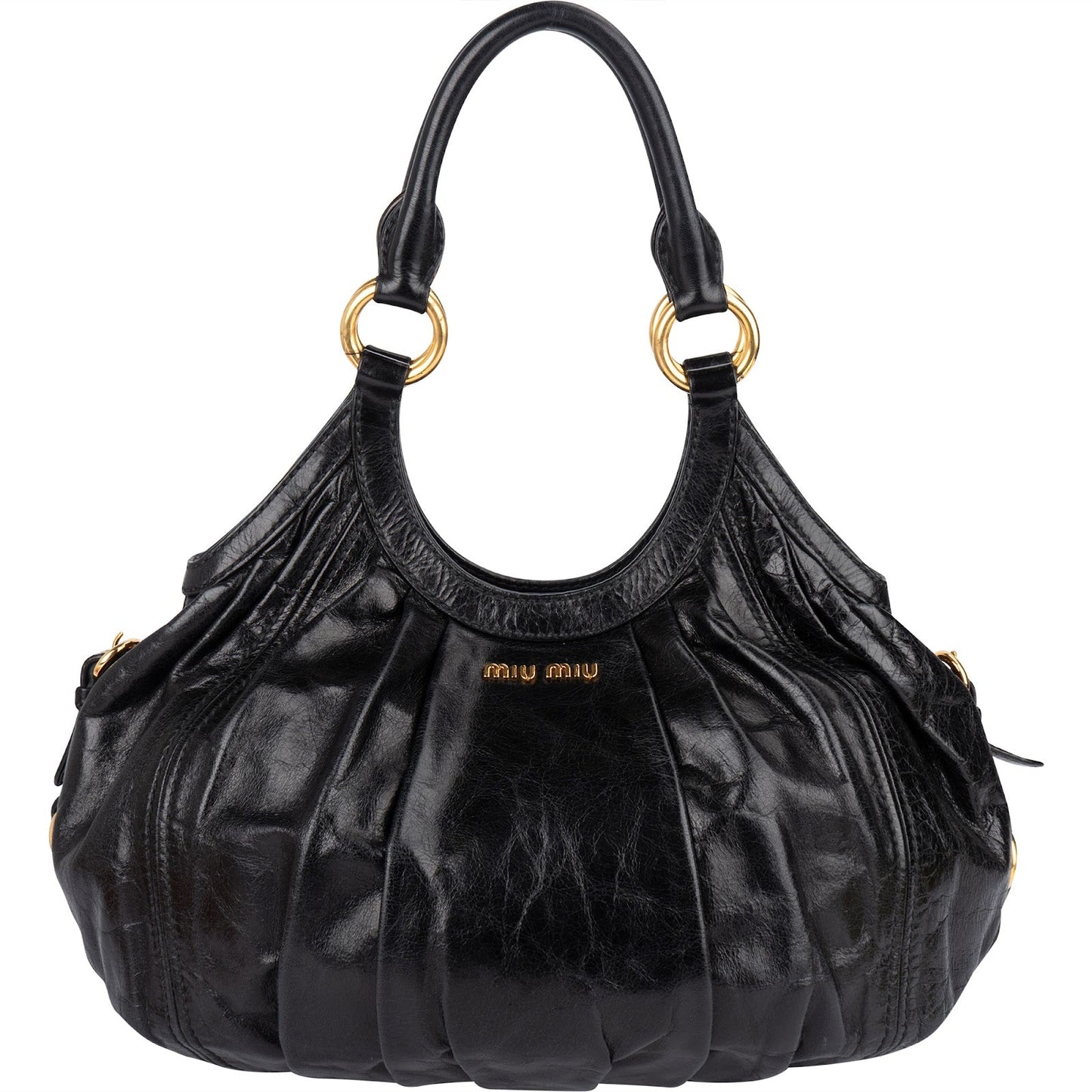 Miu Miu Vitello Lux Hobo Shoulder Bag