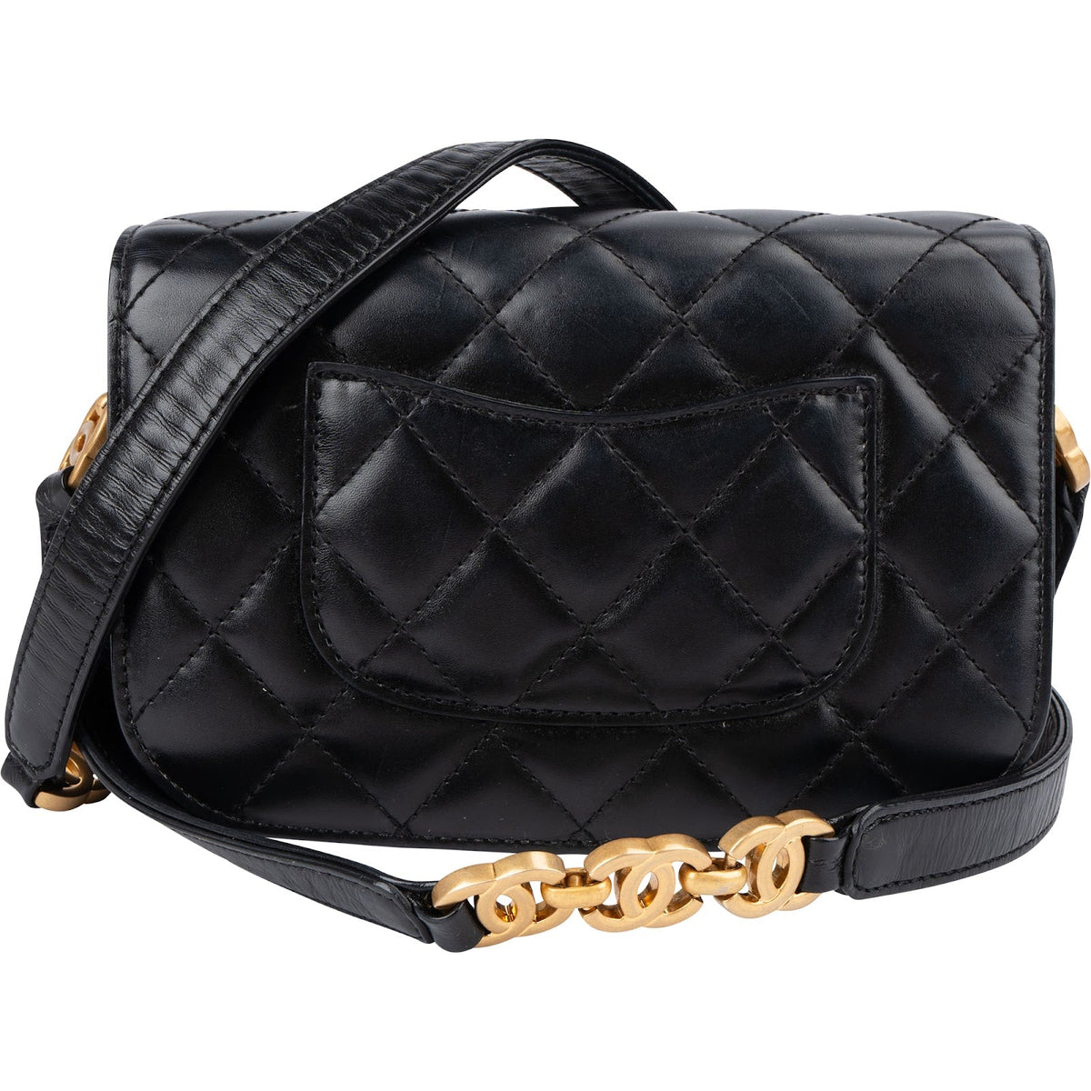 Chanel Quilted Lambskin CC Chain Flap Crossbody Bag