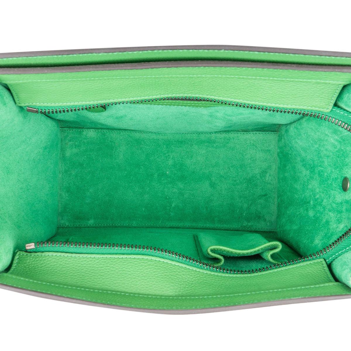 Céline Green Grained Calfskin Luggage Handbag