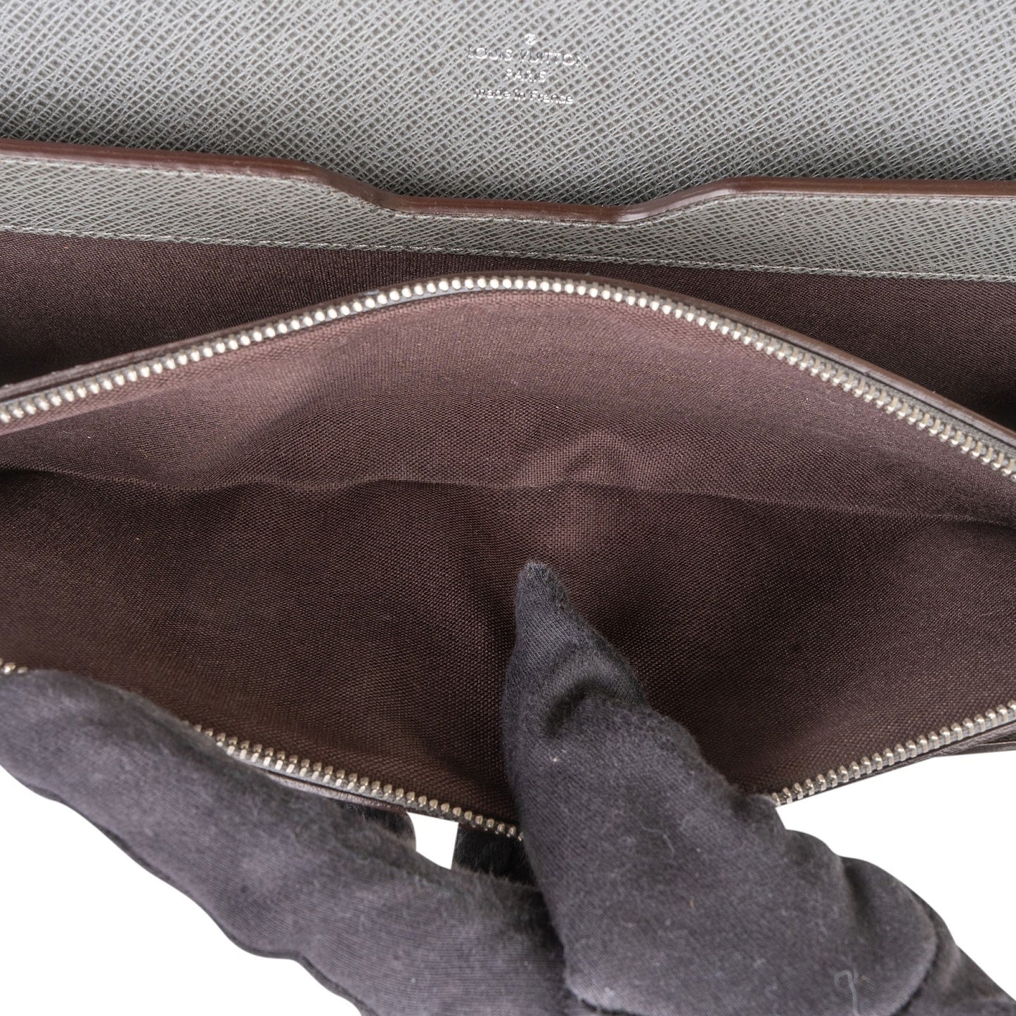Louis Vuitton Grey Taiga Leather Robusto Briefcase Handbag