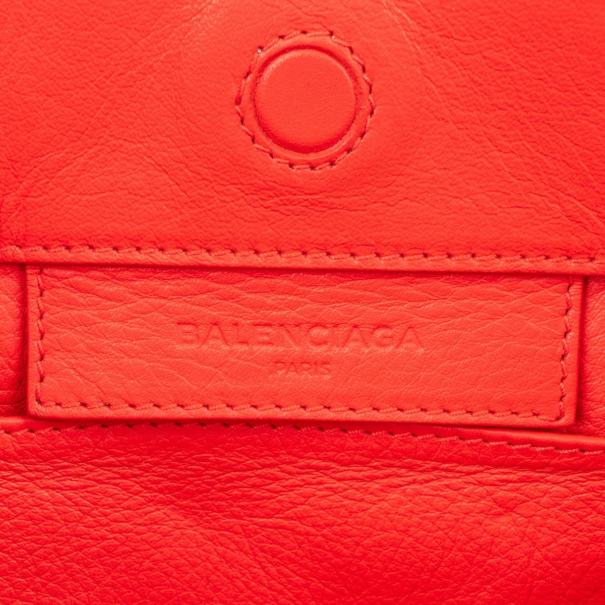 Balenciaga Red Leather Small City Tote Handbag