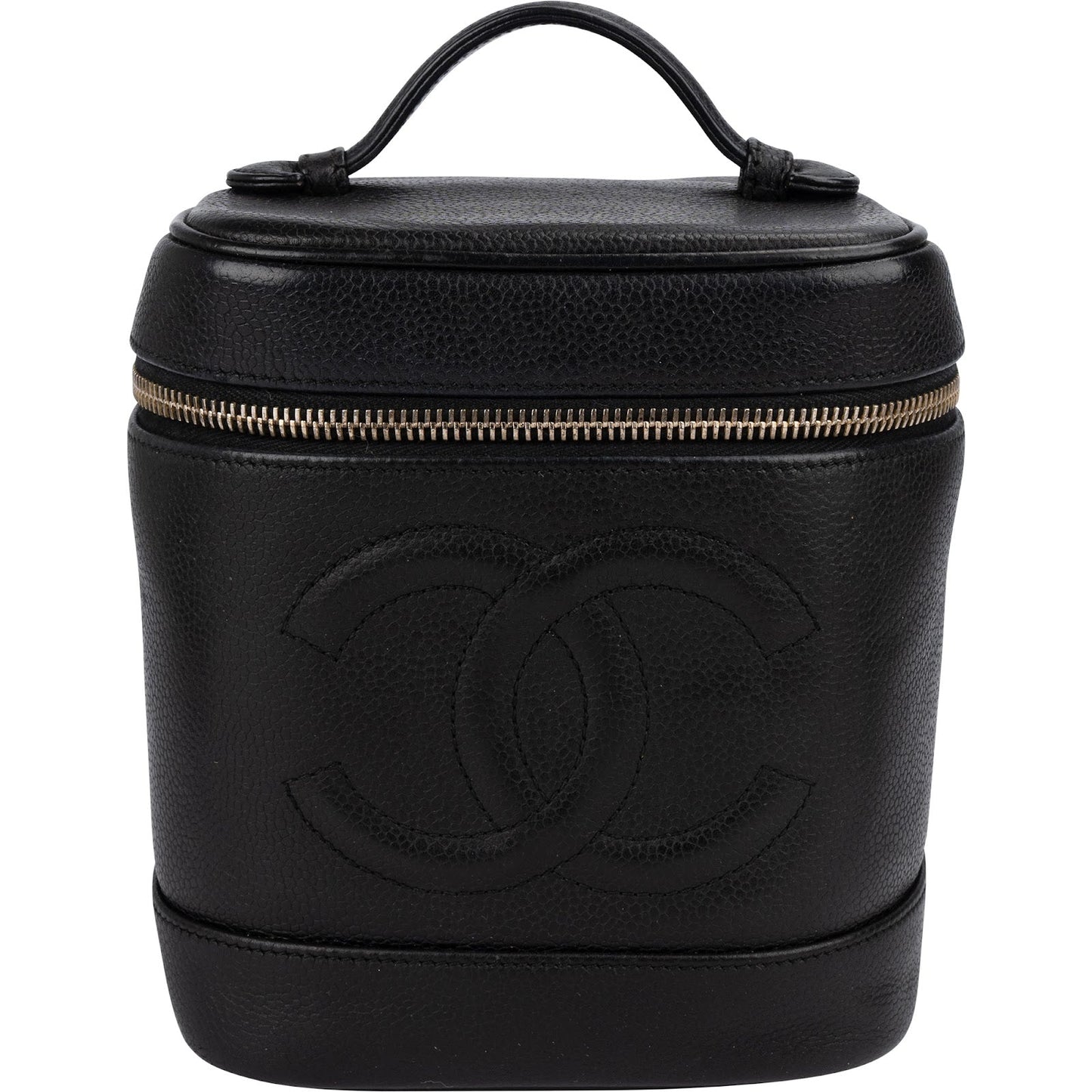 Chanel Caviar Leather CC Vanity Case Handbag
