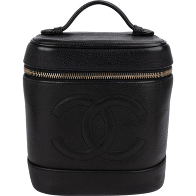 Chanel Caviar Leather CC Vanity Case Handbag