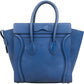 Céline Micro Luggage aus blauem Drummed-Kalbsleder – Ansicht 4