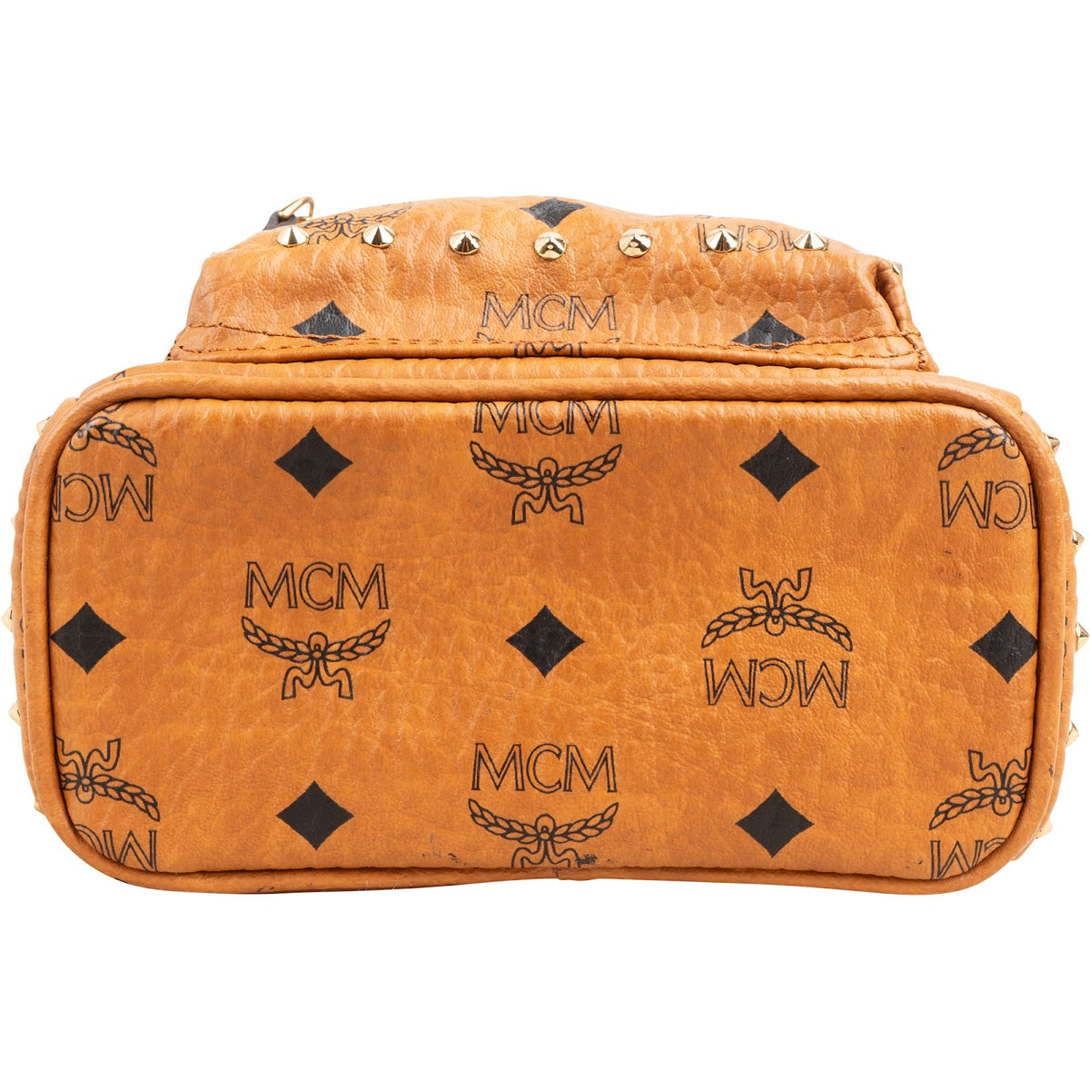 MCM Monogram Visetos Stark Studded Mini Backpack