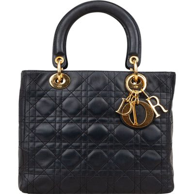 Christian Dior Quilted Leather Lady Dior Handbag
