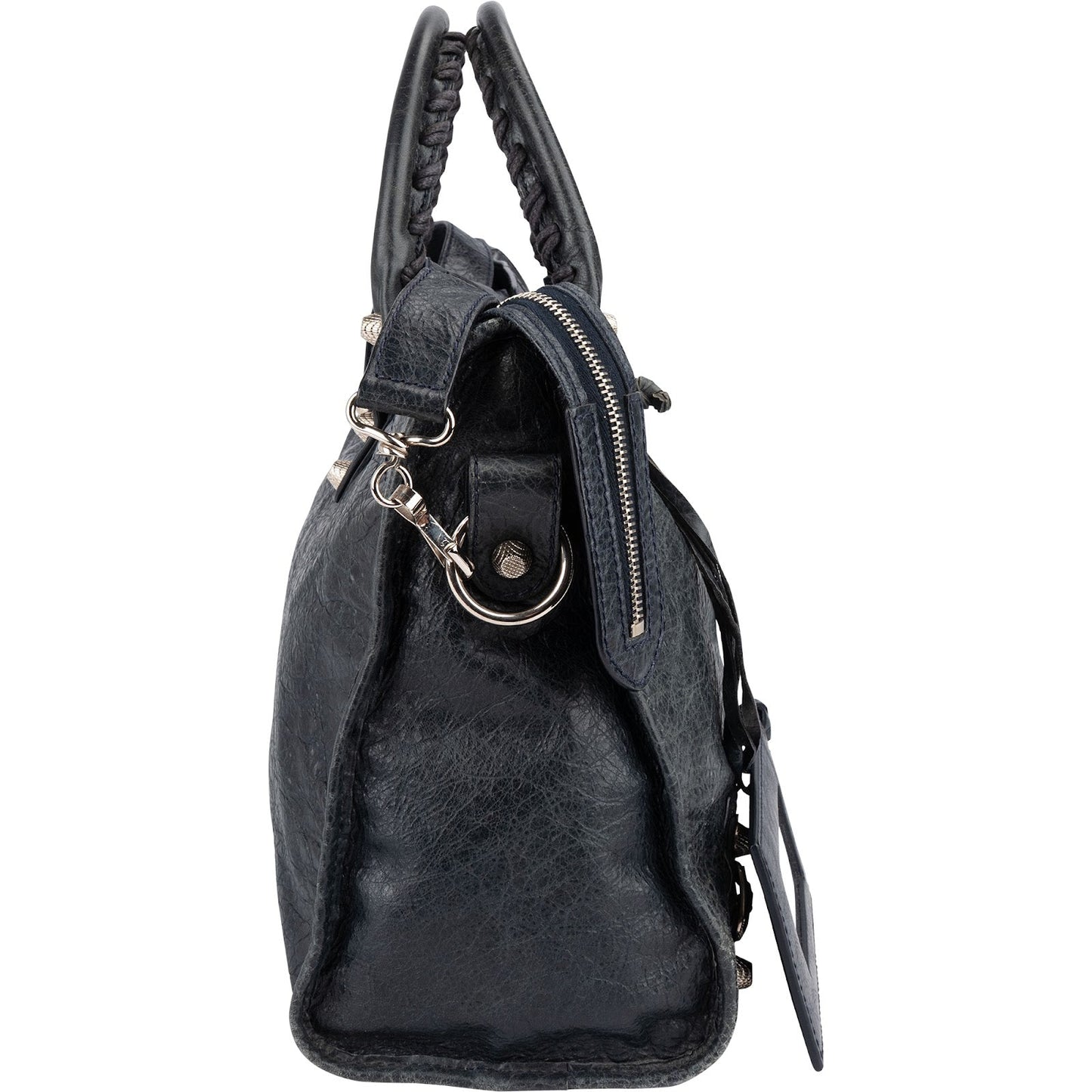 Balenciaga Dark Blue Leather City Handbag