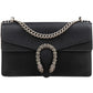 Gucci Grained Leather Crystal Dionysus Shoulder Bag