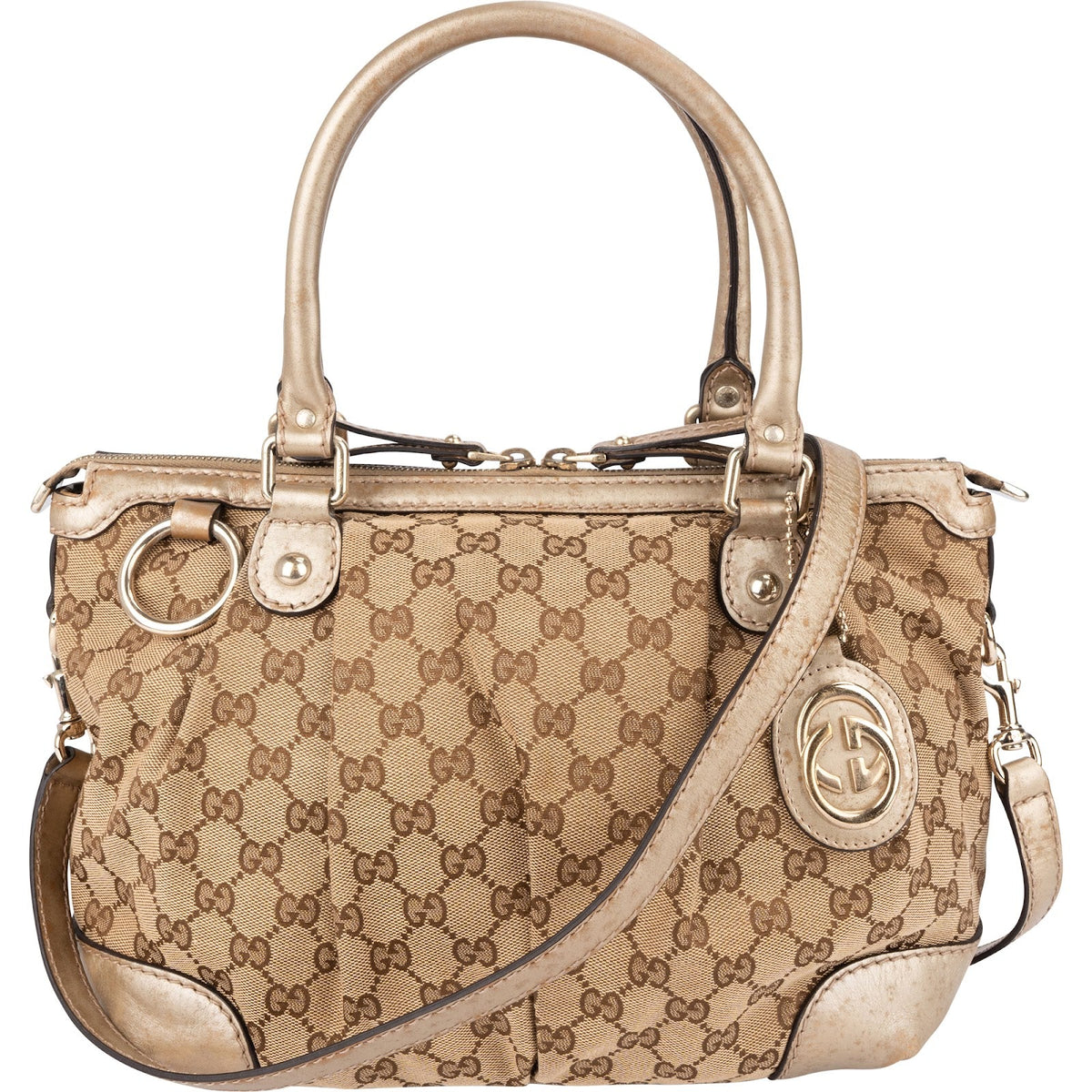 Gucci Monogram GG Canvas Sukey Satchel Handbag