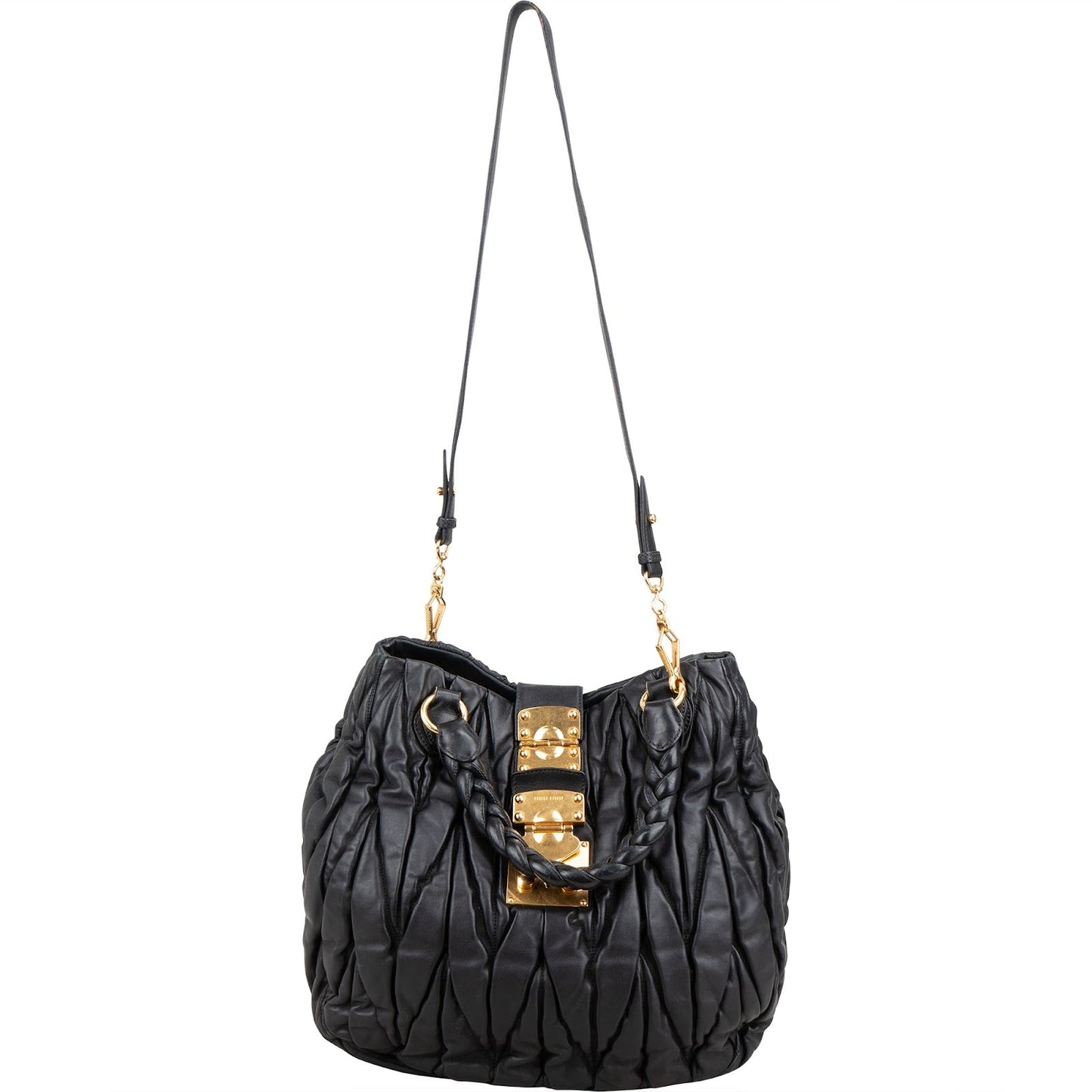 Miu Miu Matelassé Nappa Leather Coffer Handbag
