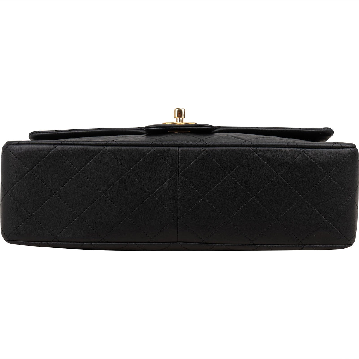 Chanel Quilted Lambskin 24K Gold Single Flap Shoulder Bag