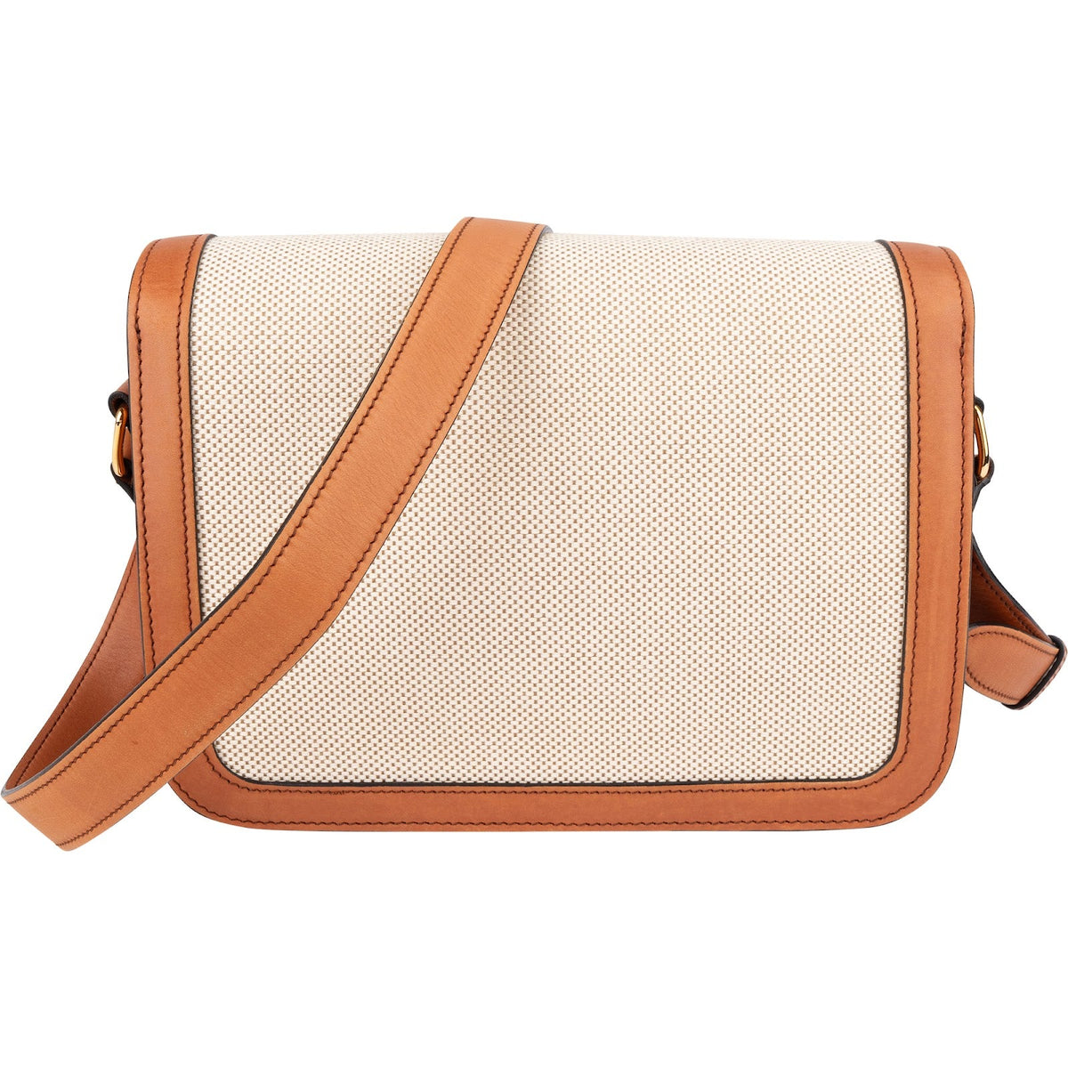 Celine Canvas & Calfskin Teen Triomphe Crossbody Bag