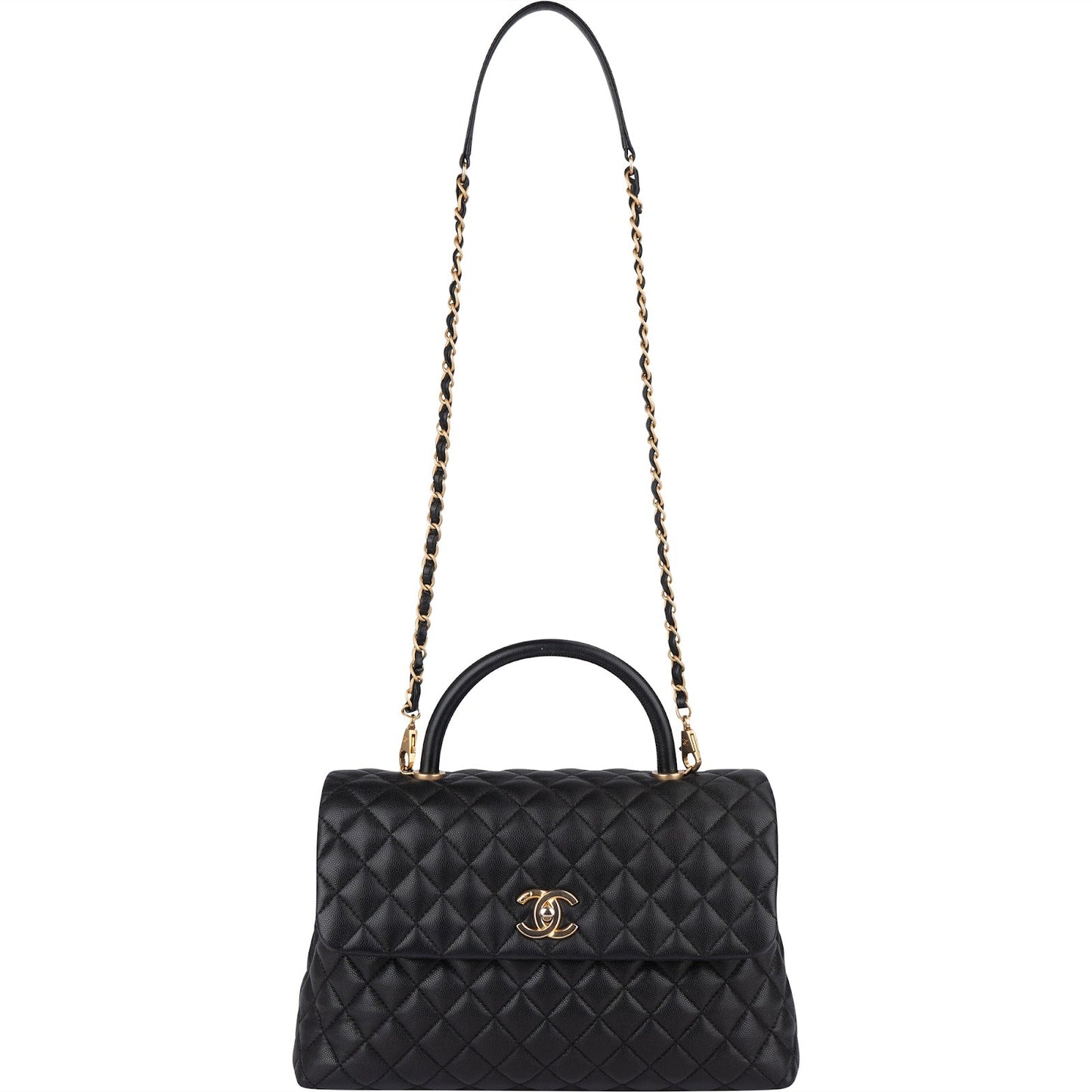 Chanel Jumbo Caviar Leather Coco Handle Handbag