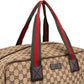 Gucci Monogram GG Canvas Web Boston Handbag
