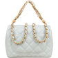 Chanel Quilted Lambskin Mini Single Flap Pearl Handle Crossbody Bag