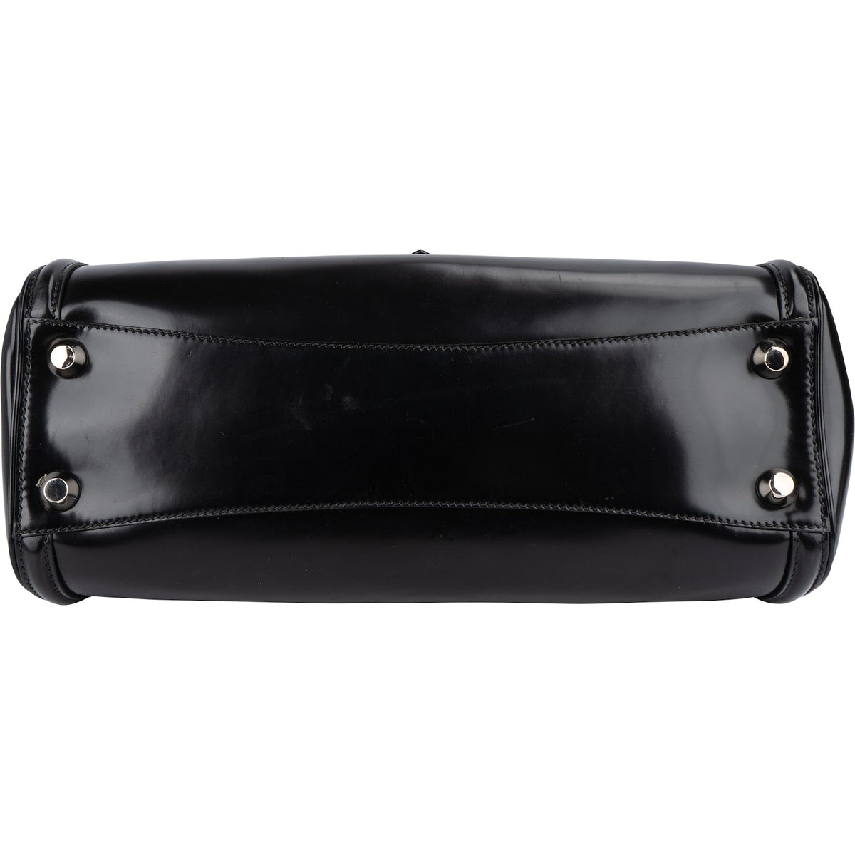 Miu Miu Spazzolato Leather Doctor Style Buckle Handbag