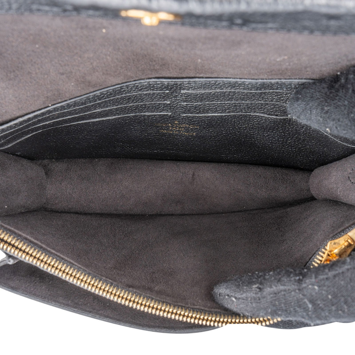 Louis Vuitton Noir Leather Empreinte Monogram Vavin Chain Crossbody Bag