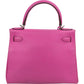 Hermès Pink Chevre Leather Palladium Kelly 28 Handbag