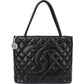 Chanel Quilted Caviar Leather Medallion CC Tote Handbag
