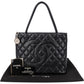 Chanel Quilted Caviar Leather Medallion CC Tote Handbag