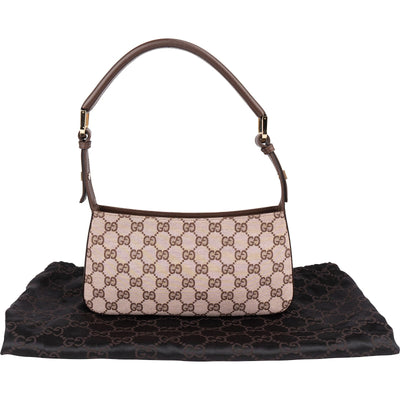 Gucci Monogram GG Canvas Rose Pochette Accessoires Shoulder Bag