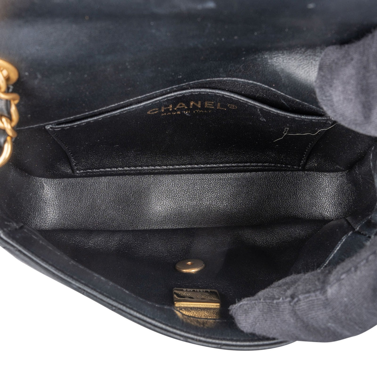 Chanel Quilted Lambskin Heart Charms Mini Rectangular Single Flap Crossbody Bag