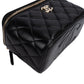 Chanel Quilted Lambskin Vanity Case Crossbody Handbag