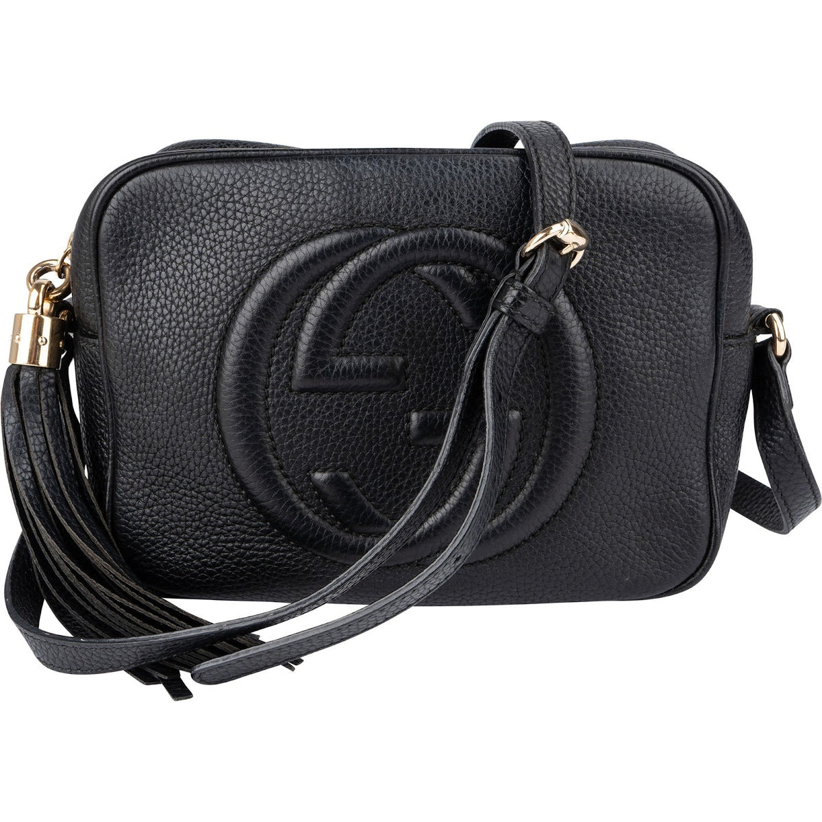 Gucci Black Leather Soho Disco Crossbody Bag