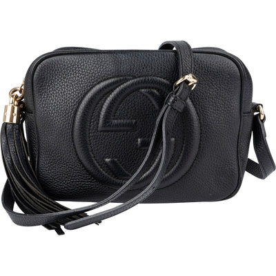Gucci Black Leather Soho Disco Crossbody Bag