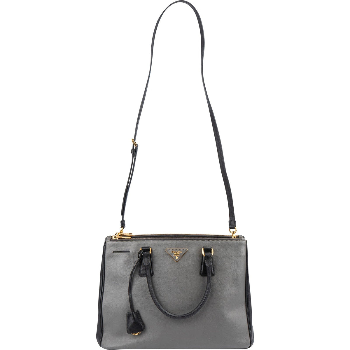 Prada Galleria aus zweifarbigem Saffiano-Leder – Ansicht 6