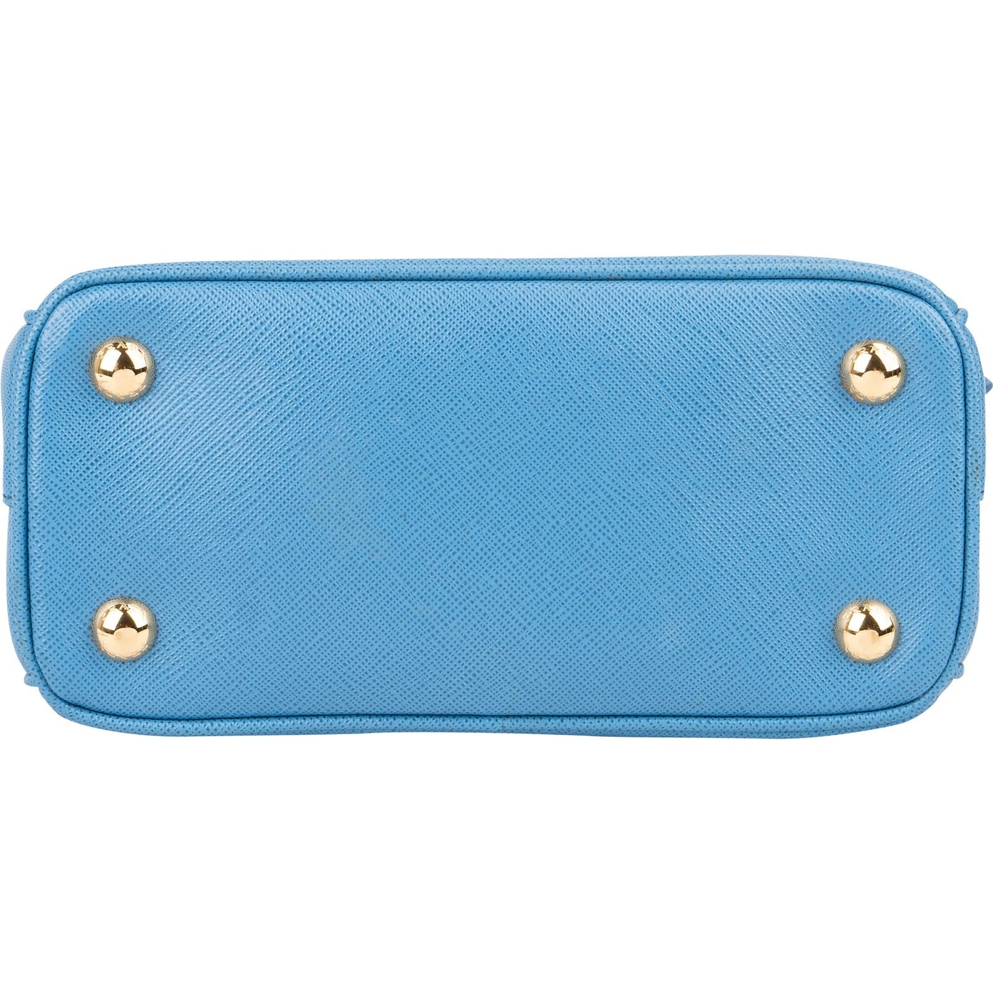 Prada Blue Saffiano Leather Pradasphere Galleria Micro Handbag
