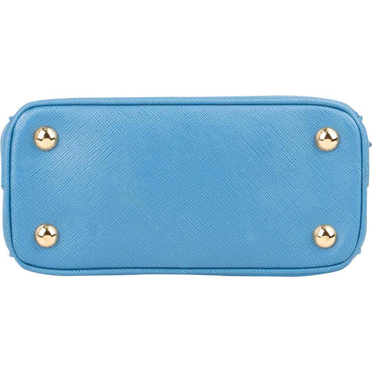 Prada Blue Saffiano Leather Pradasphere Galleria Micro Handbag