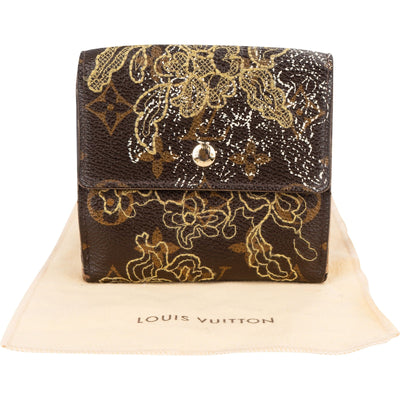 Louis Vuitton Canvas Monogram Stitched Dentelle Ludlow Elise Wallet