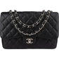 Chanel Quilted Caviar Leather Palladium Jumbo Singe Flap Crossbody Bag