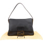 Fendi Black Leather Mamma Baguette Shoulder Bag