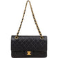 Chanel Quilted Lambskin Medium 24K Gold Double Flap Shoulder Bag