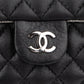 Chanel Noir Quilted Lambskin Palladium Uniform Belt Bag