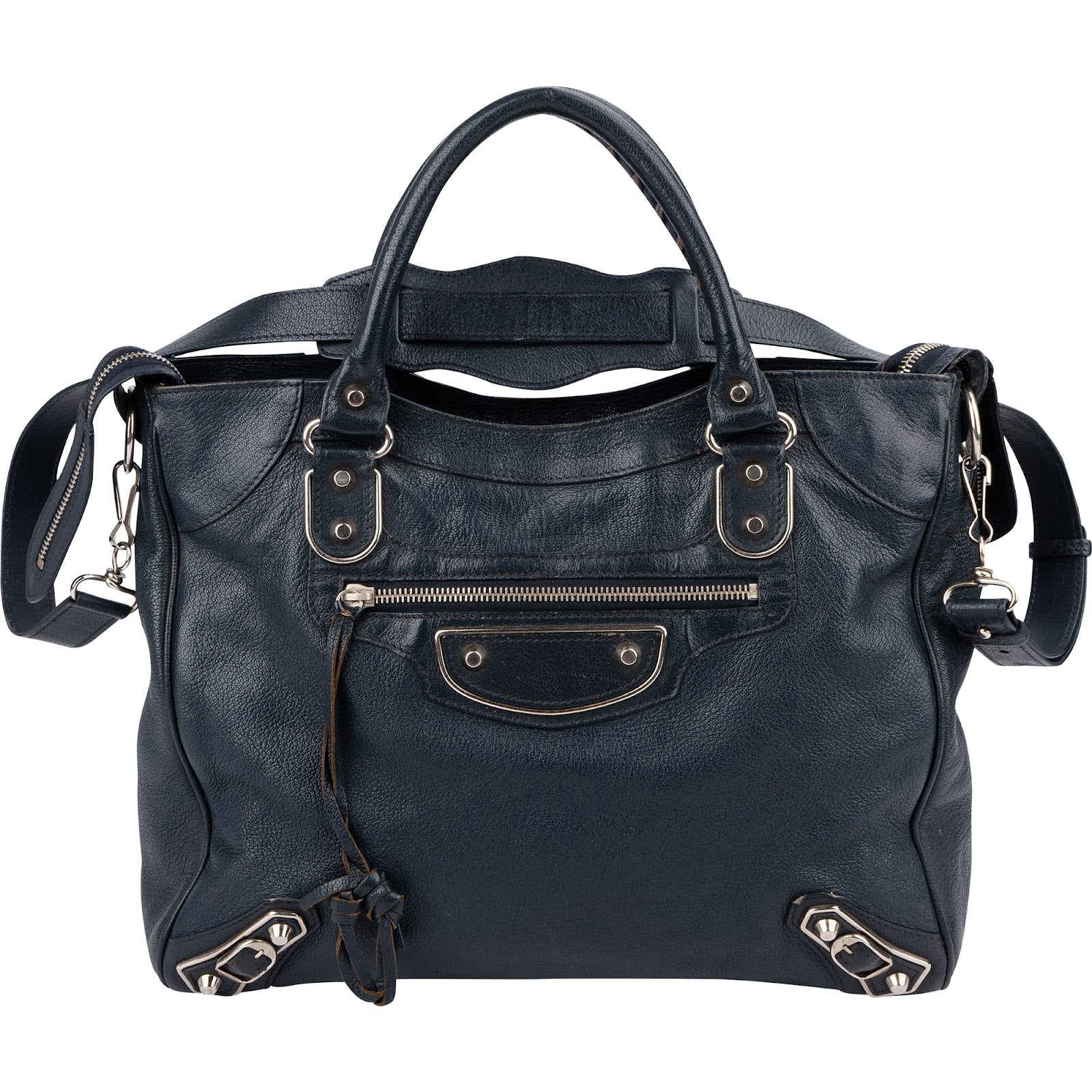 Balenciaga Blue  Leather Giant City Handbag