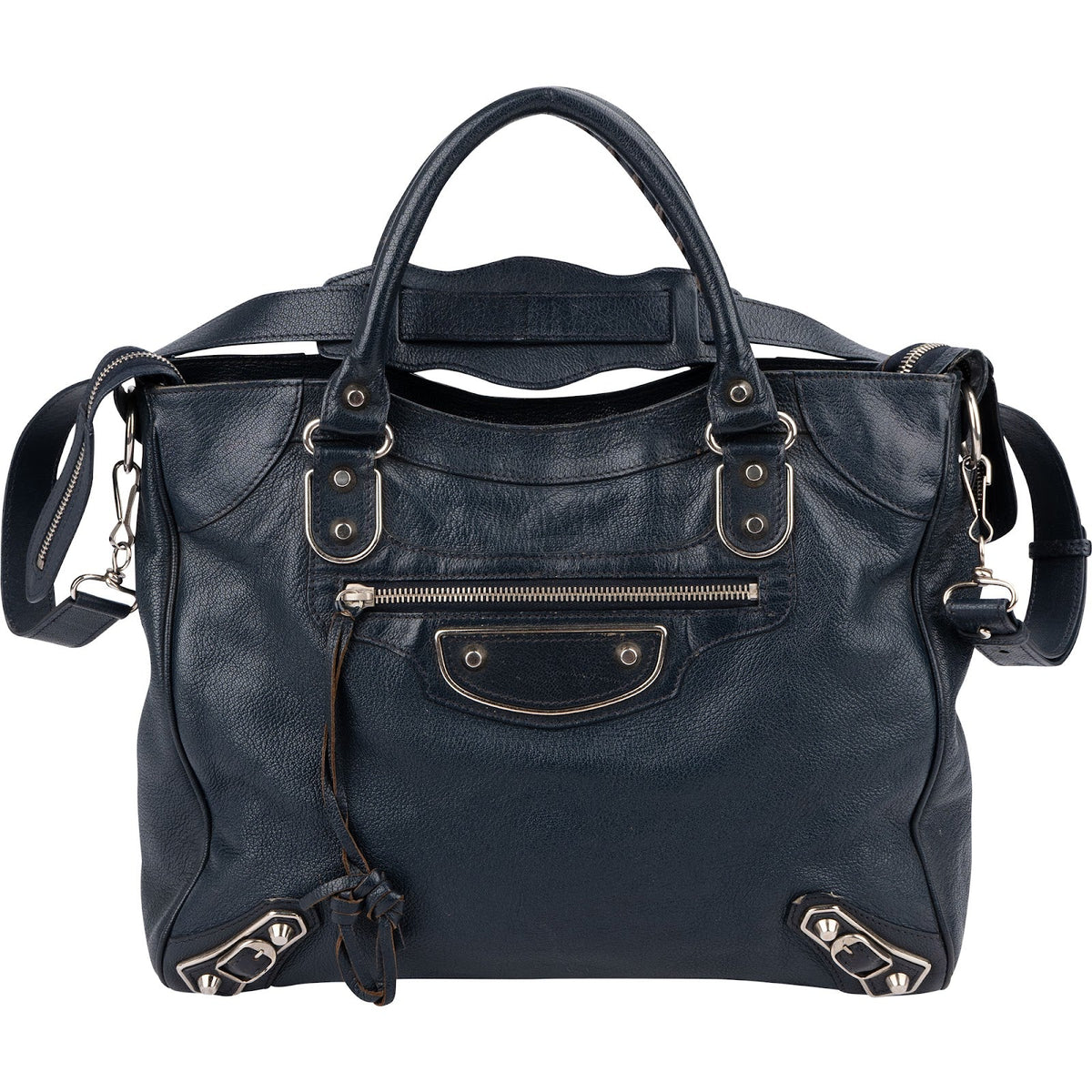 Balenciaga Blue  Leather Giant City Handbag