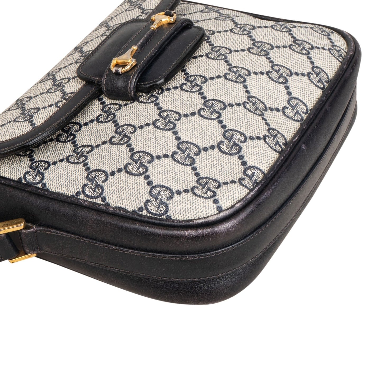 Gucci Monogram GG Supreme Horsebit Crossbody Bag