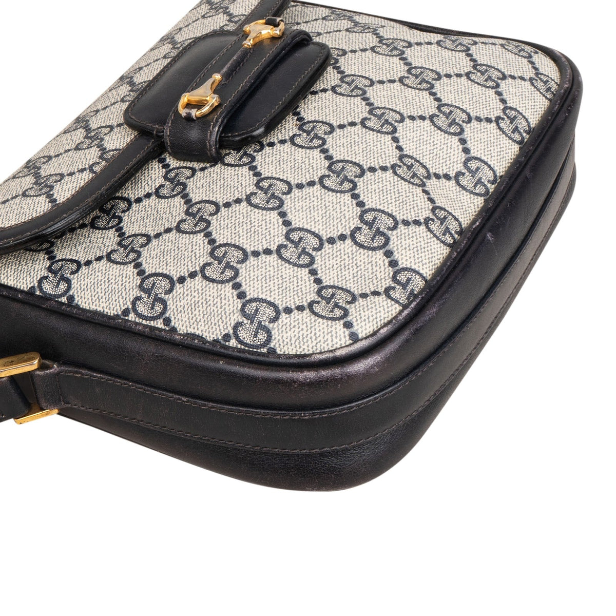 Gucci Monogram GG Supreme Horsebit Crossbody Bag