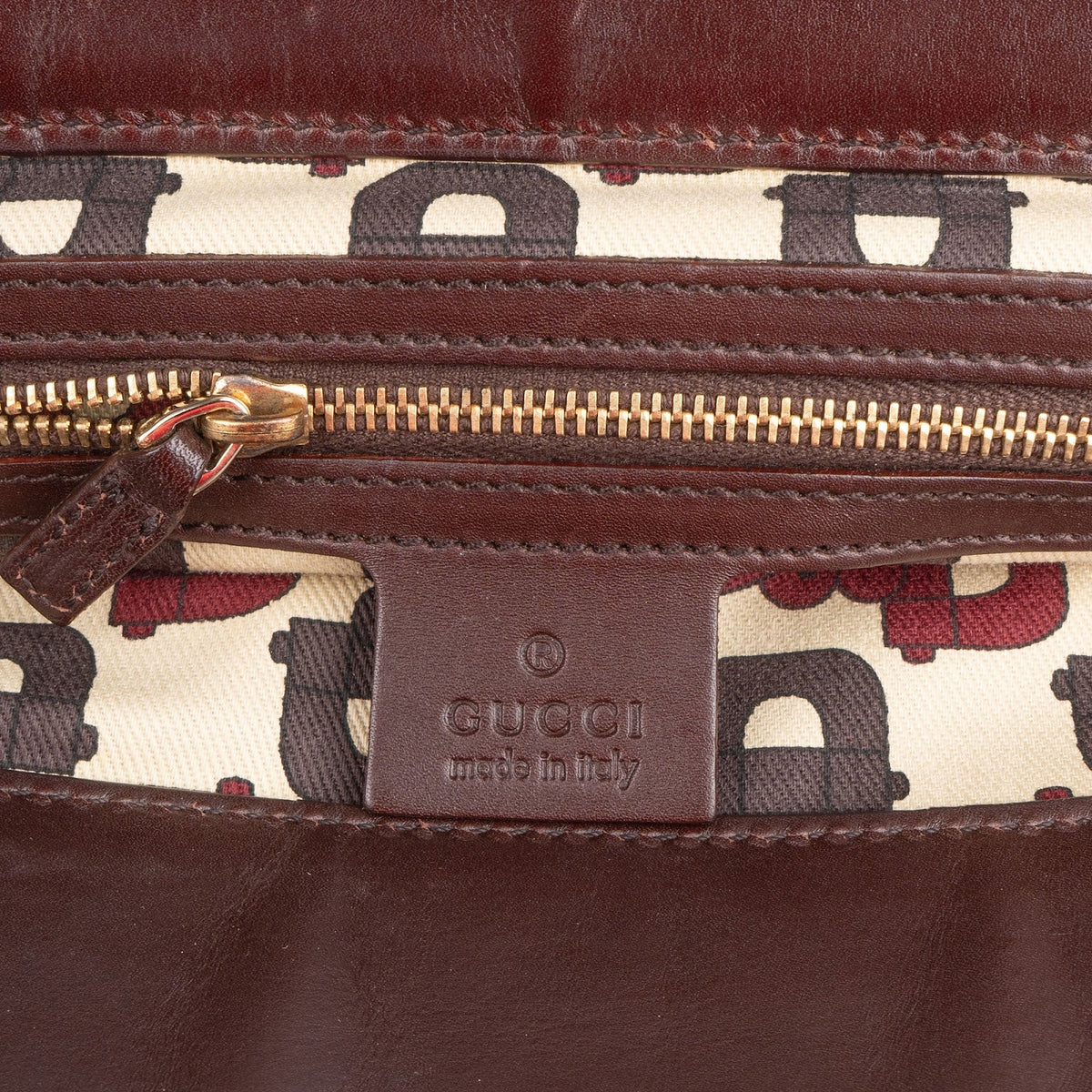 Gucci Guccissima Leather Punch Top Handle Horsebit Large Tote Handbag