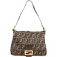 Fendi Monogram FF Zucca Canvas Baguette Mamma Hobo Shoulder Bag